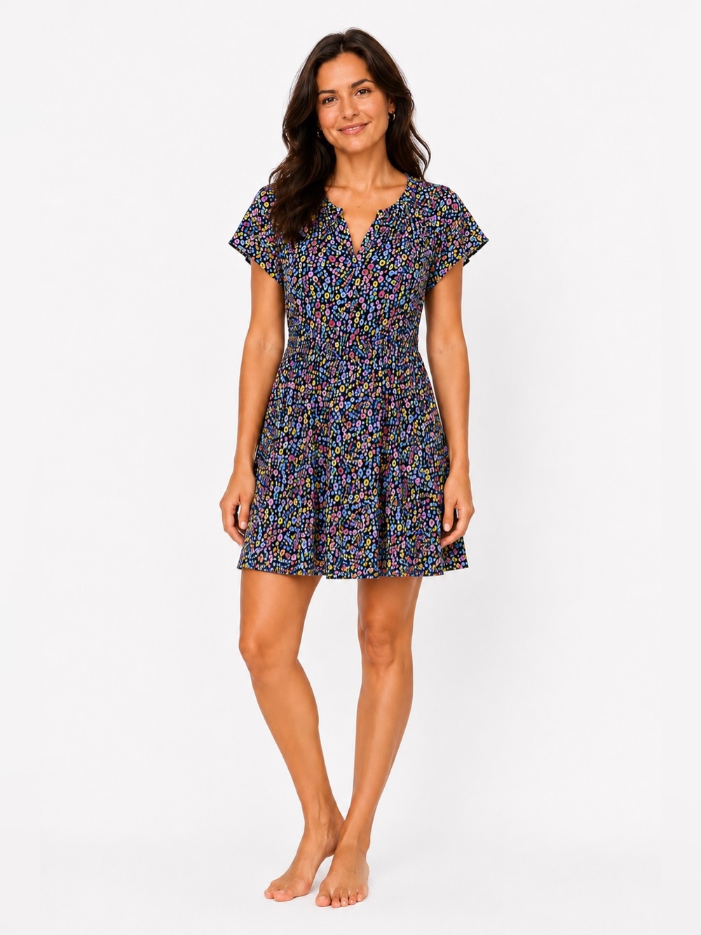Talbots Women’s Sz 10 Floral Print Rayon Dress Multicolored